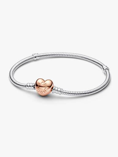 Pulseira Corrente Snake com Fecho de Coração