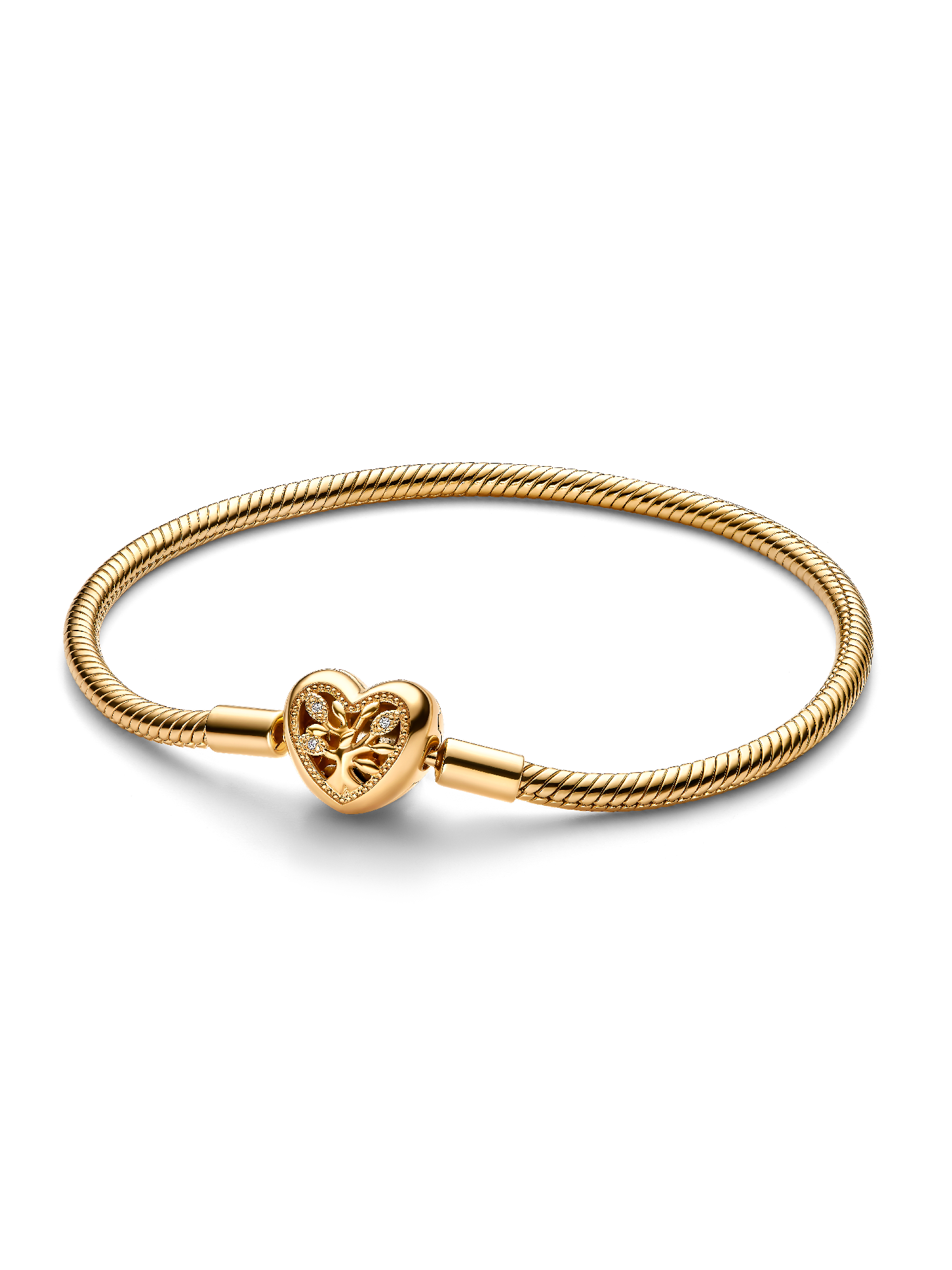 Pulseira Corrente Snake com Fecho de Coração Árvore Genealógica