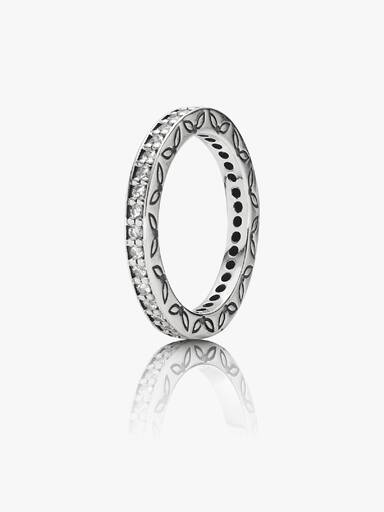 Silver ring, cubic zirconia