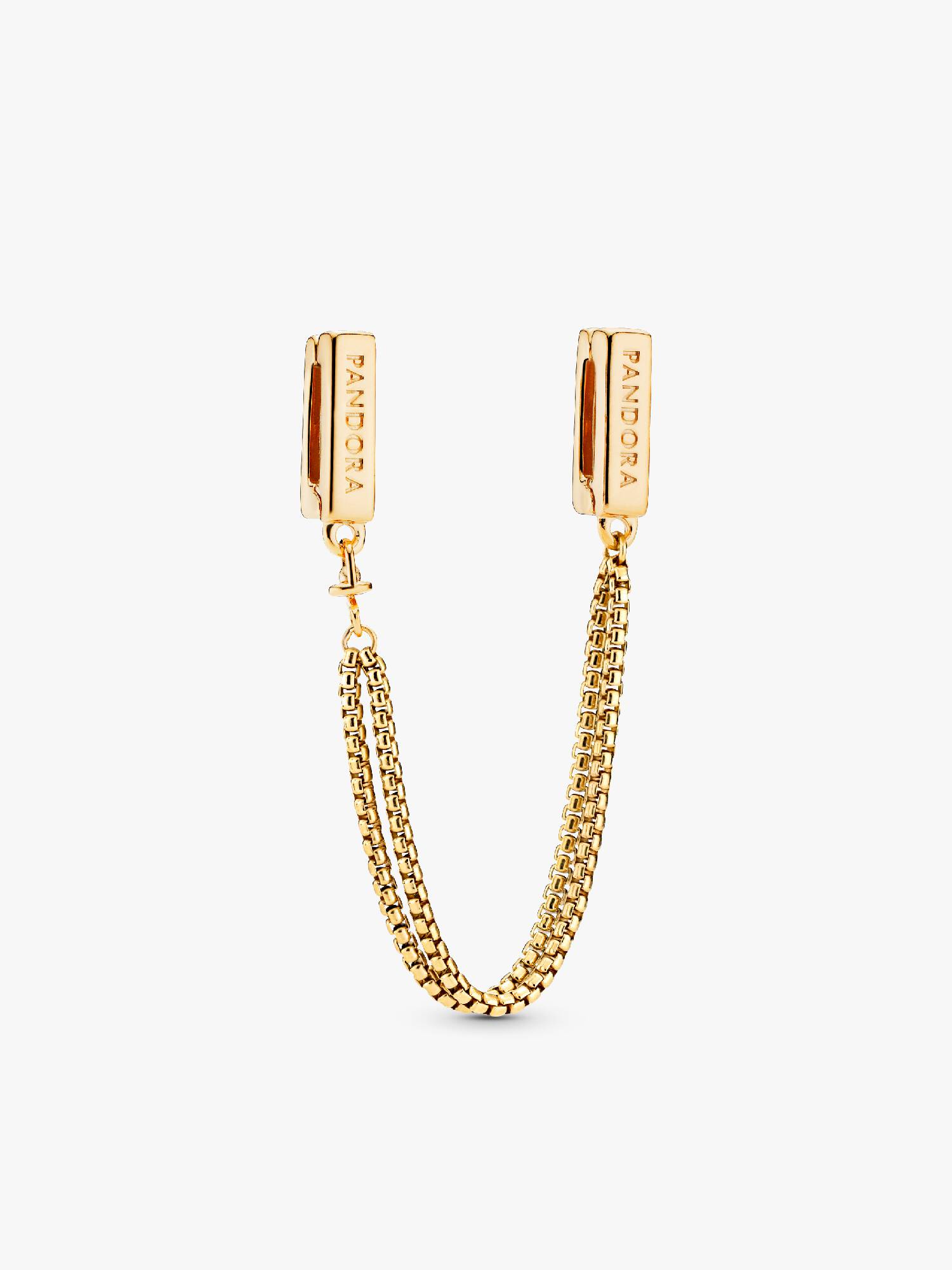 PANDORA Reflexions safety chain in 14k gold-plated