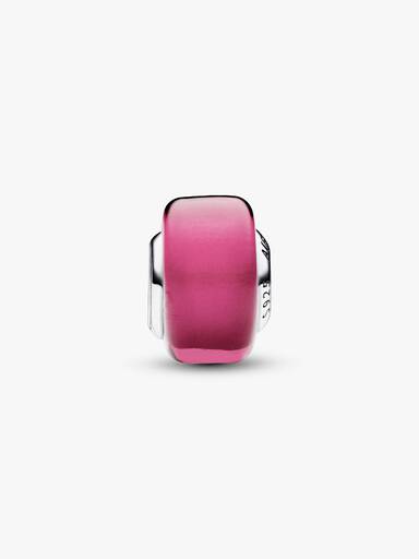 Mini Charm Vidro de Murano Rosa