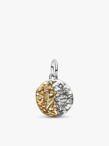 Pulseira com charm medalhão de Virgem