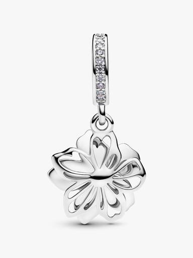 Charm Pendente Flor de Cerejeira Azul