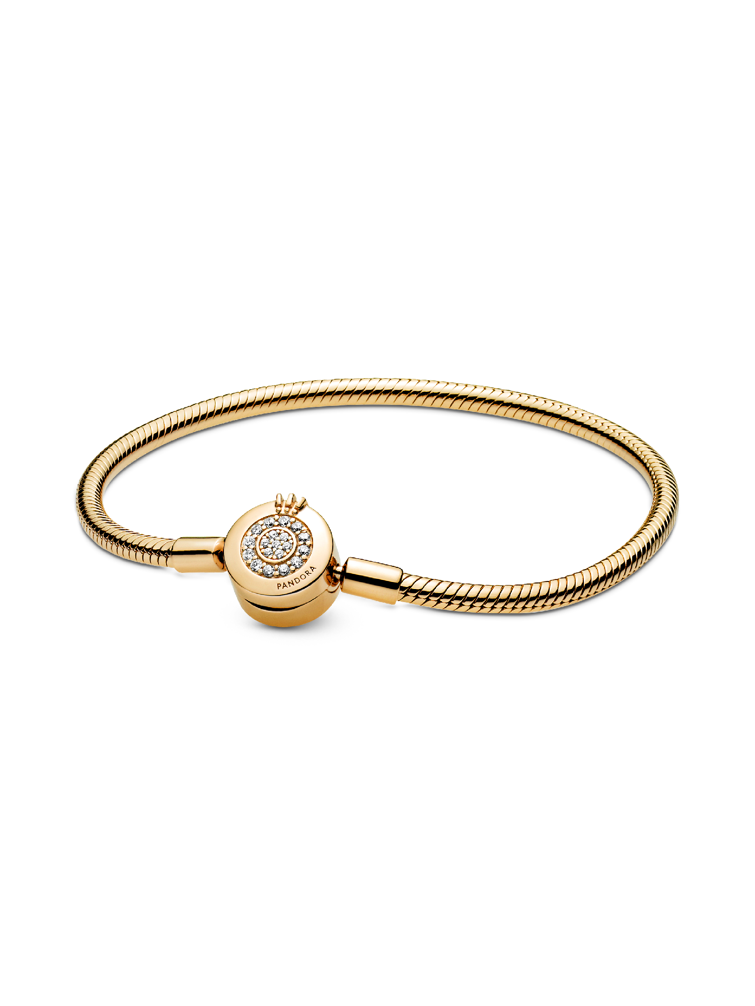 Pulseira Corrente Snake com Coroa Brilhante