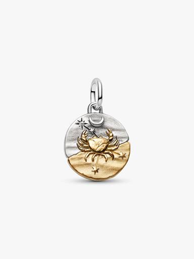 Charm Medalhão do Zodíaco do signo de Câncer