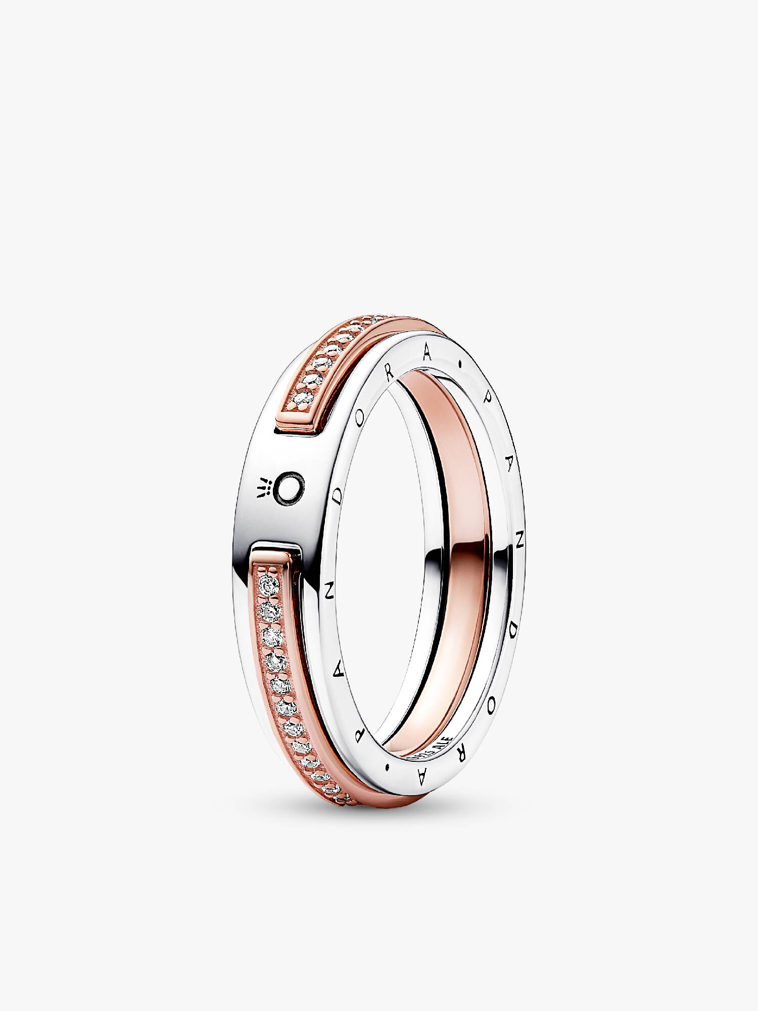 Anel Pandora Signature Dois Tons