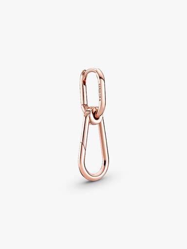 14k Rose gold-plated hoop link earring