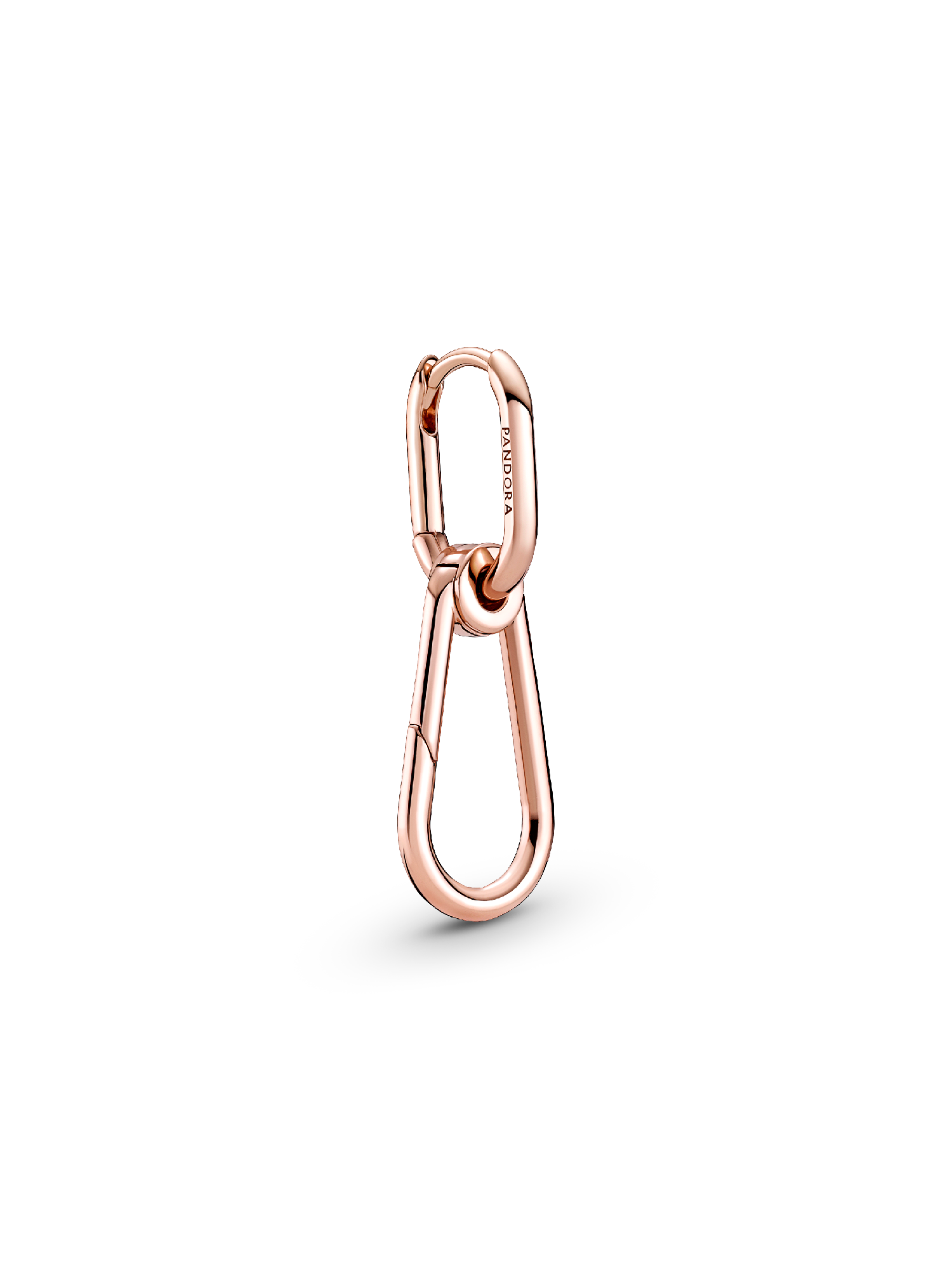 14k Rose gold-plated hoop link earring
