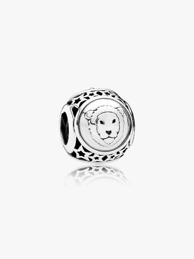 Leo star sign silver charm