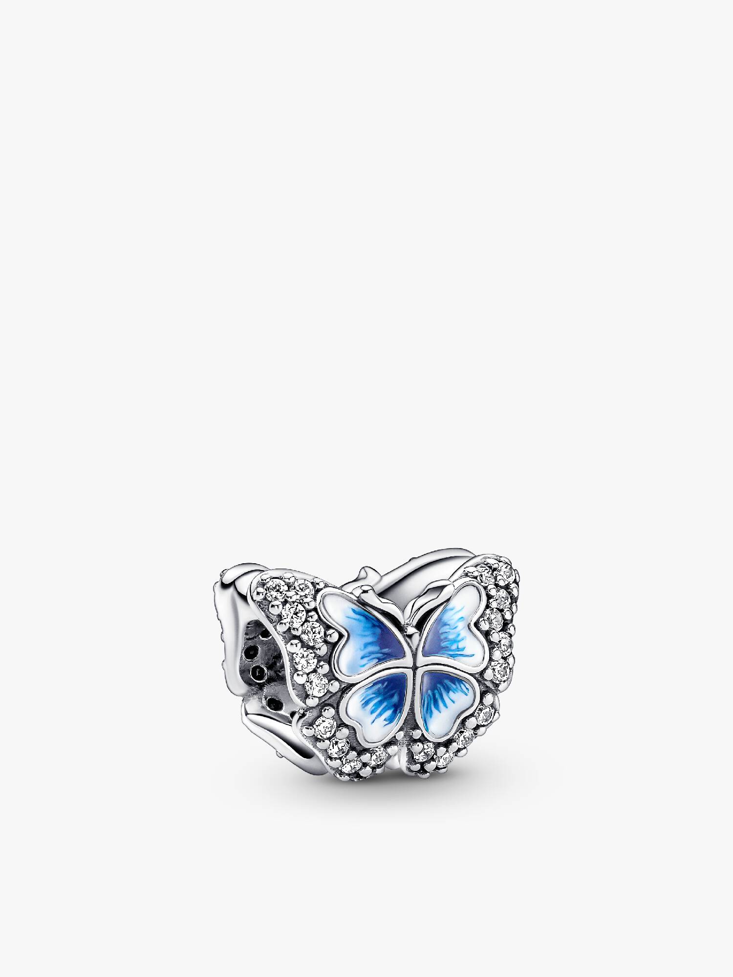Charm Brilhante de Borboleta Azul