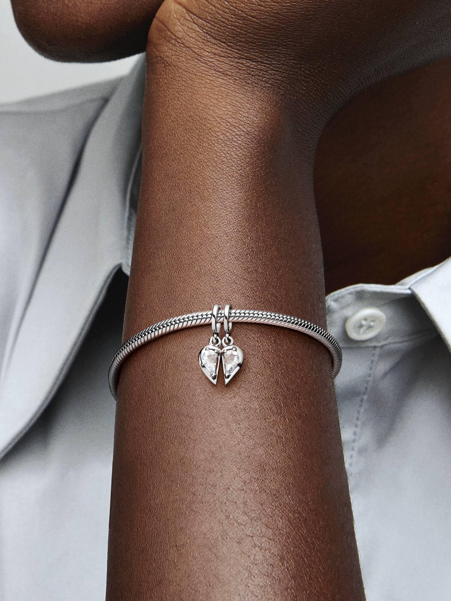 Charm pendente divisível para mãe e filha