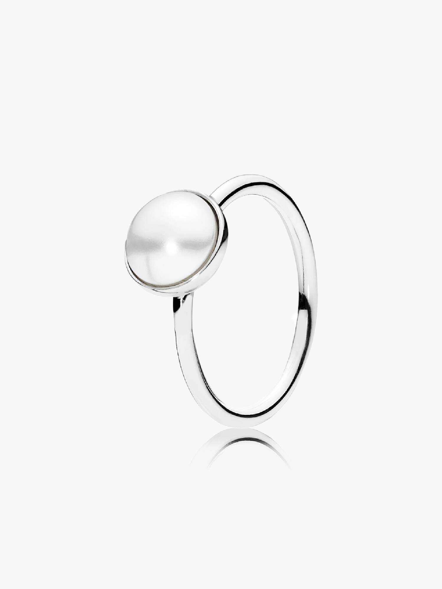 Anel Luminous Droplet, Branco Cristal Peral