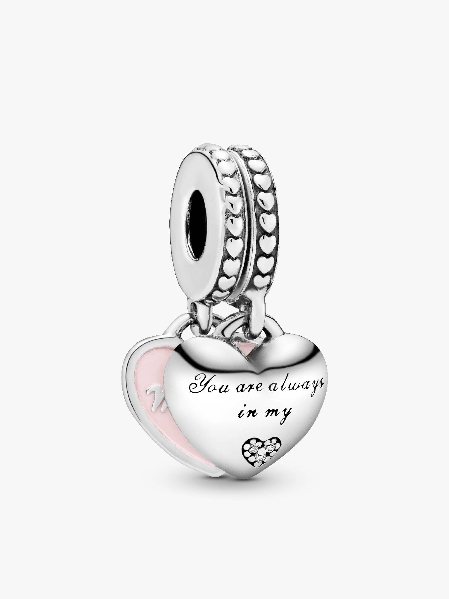 Charm Pendente de Corações de Mãe e Filha