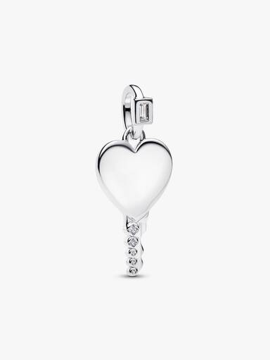 Pingente Llave Grabable En Forma de Coração