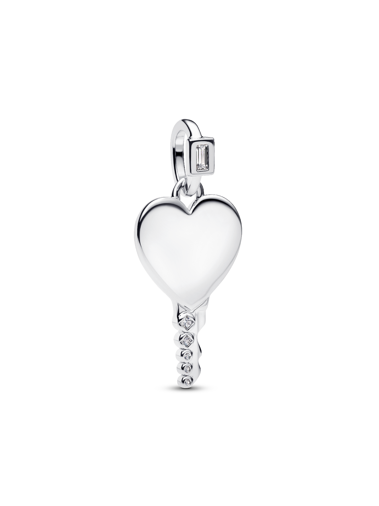 Pingente Llave Grabable En Forma de Coração