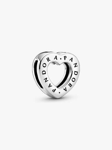 Heart sterling silver clip charm