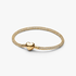 Pulseira de Malha Brilhante com Fecho de Coração Pulseira de Malha Brilhante com Fecho de Coração