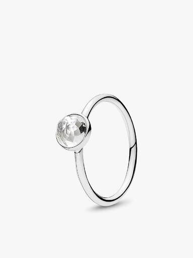 Anel April Droplet, Rock Cristal