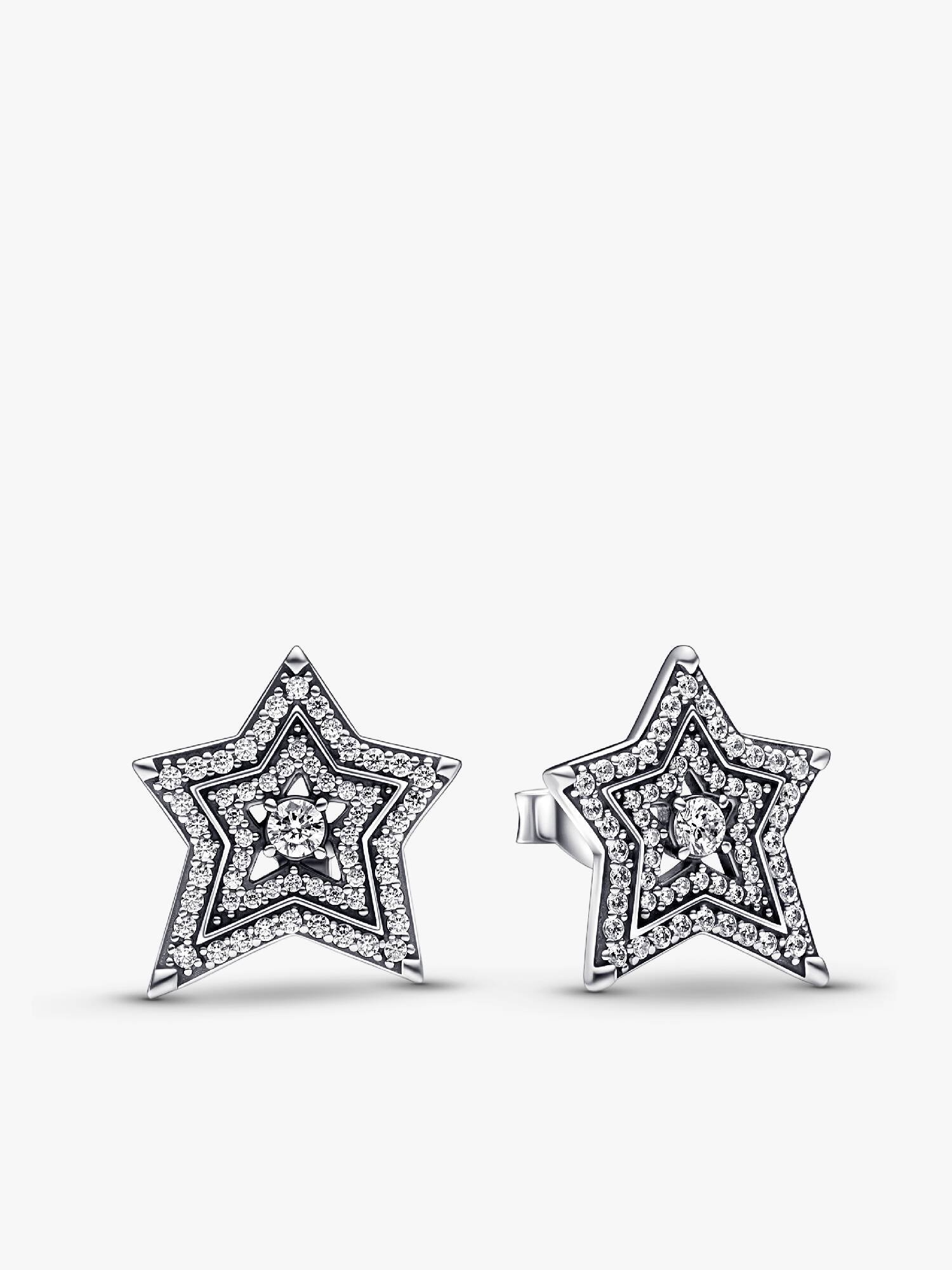 Brincos de botão Estrela Celestial Asimétrica