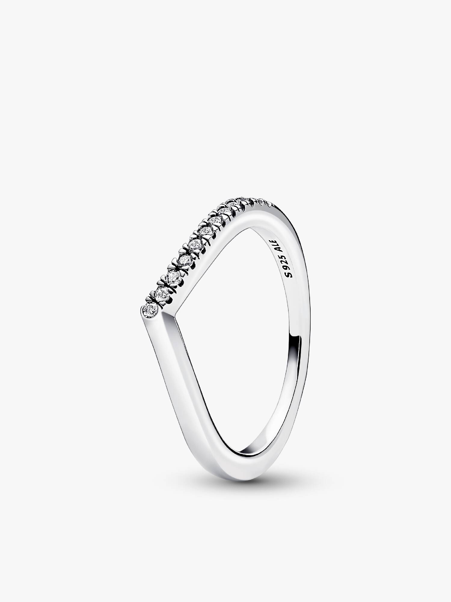 Anel Chevron Meio Brilhante Pandora Timeless