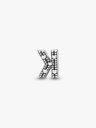 Letter K silver petite element