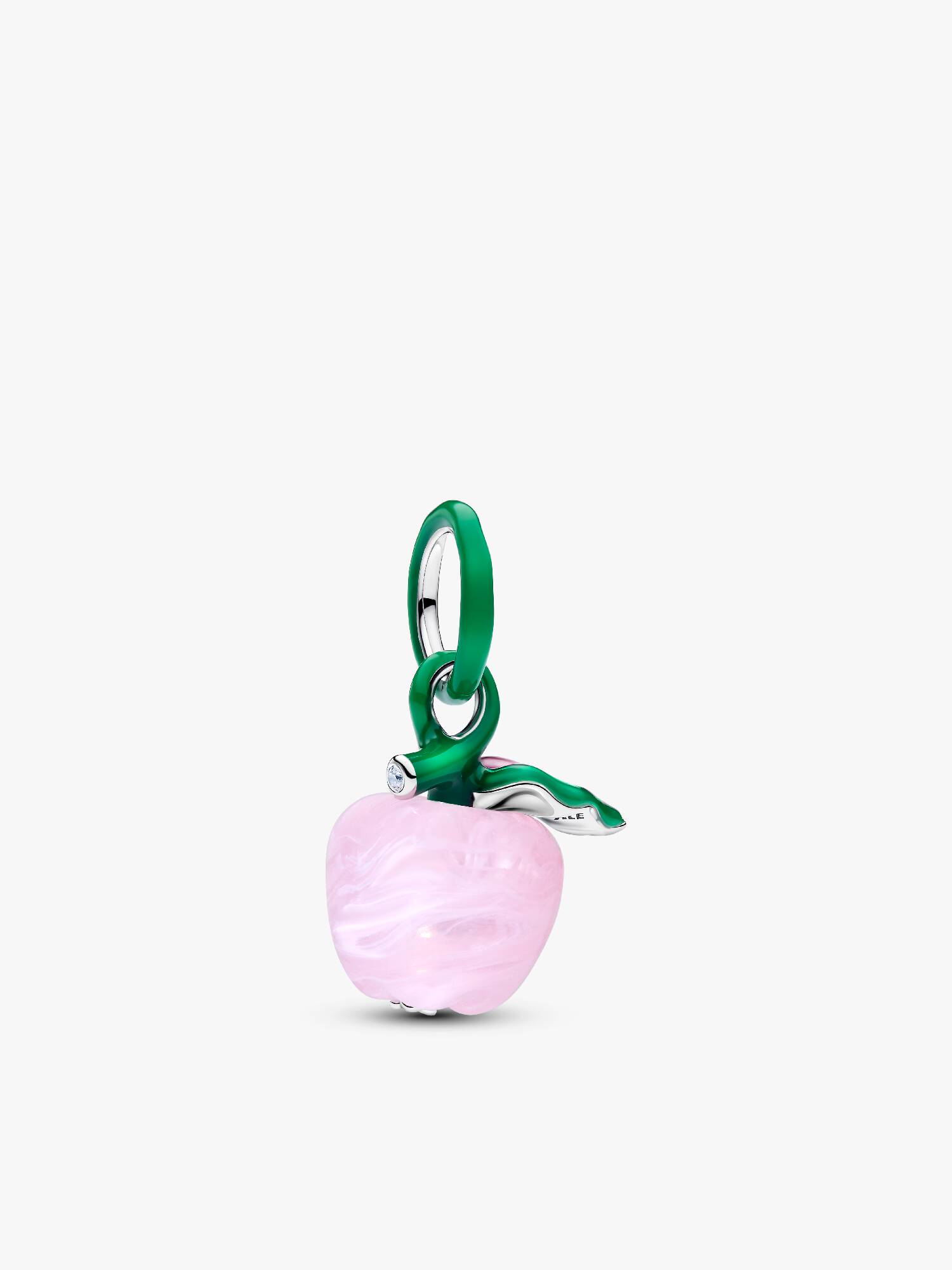 Charm de maçã rosa em Murano.