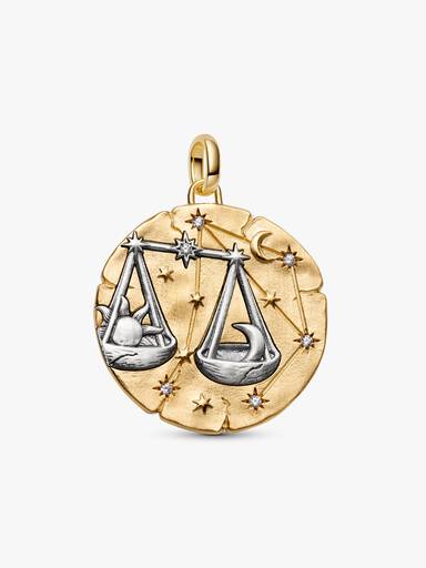 Charm Medalhão Maxi do Zodíaco Signo de Libra