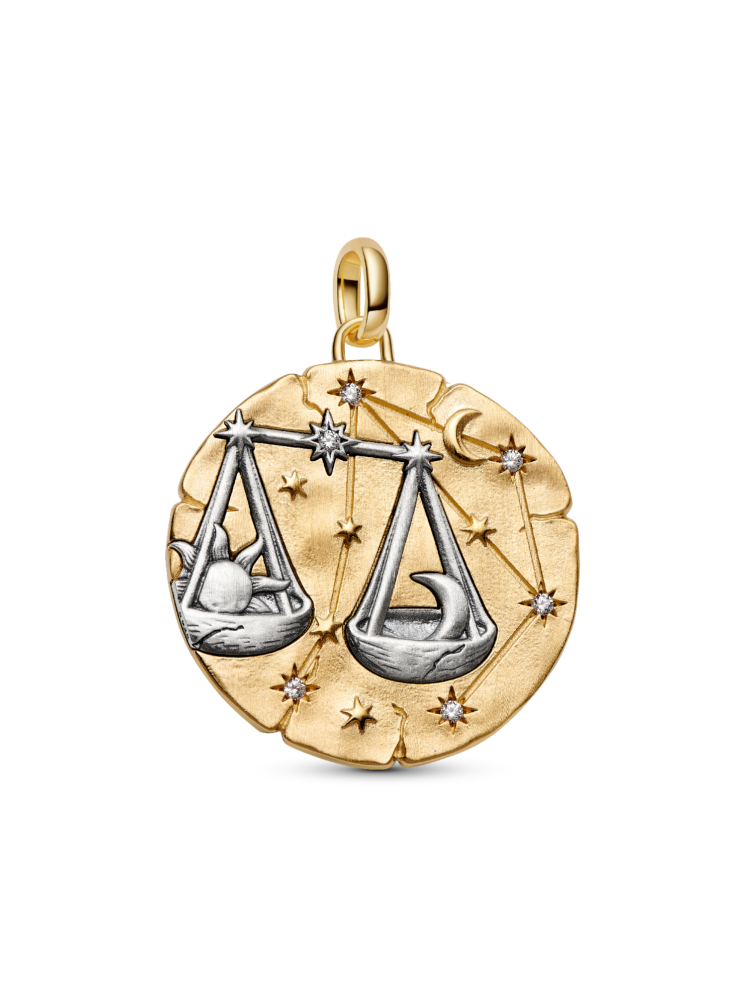 Charm Medalhão Maxi do Zodíaco Signo de Libra
