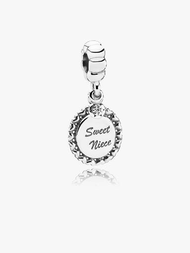 Sweet niece silver dangle with cubic zirconia