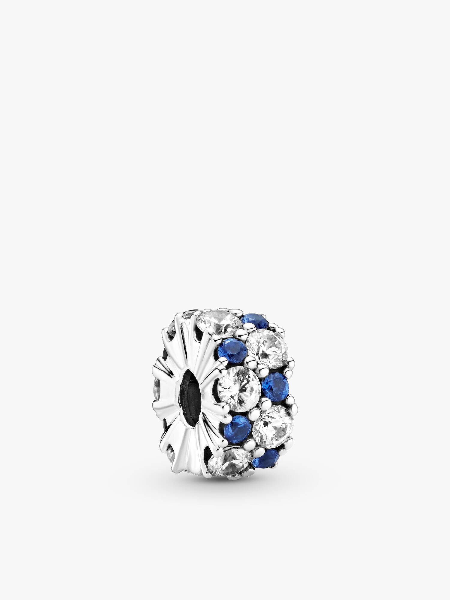 Clip Charm Brilhante Transparente Y Azul