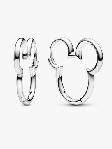 Brincos de argola Silueta de Mickey Mouse de Disney