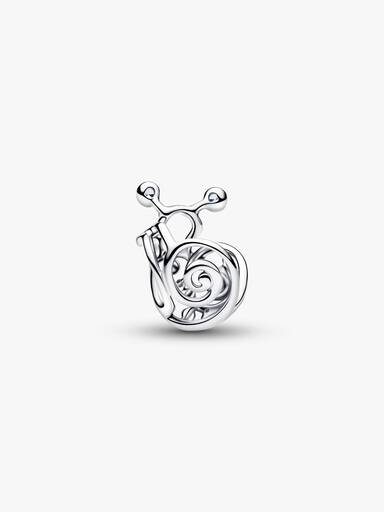 Charm Caracol com Pedra Verde