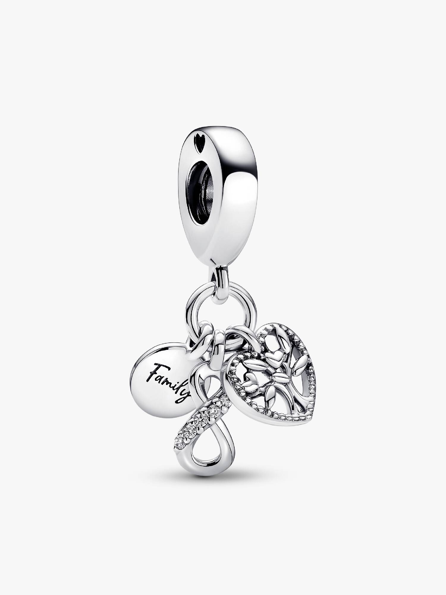 Charm pendente triplo família Infinito
