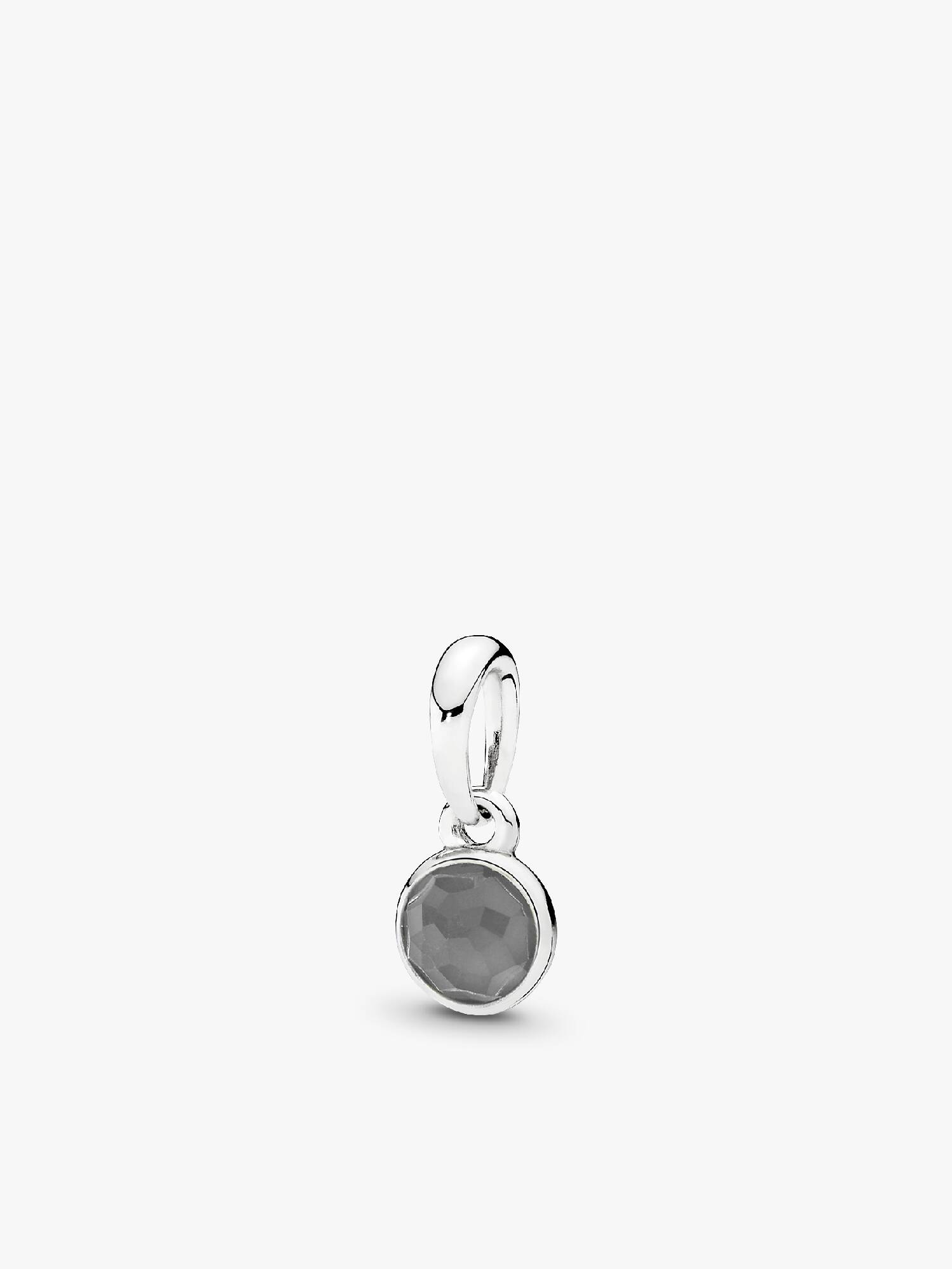 June birthstone silver pendnt with grey moonstone
