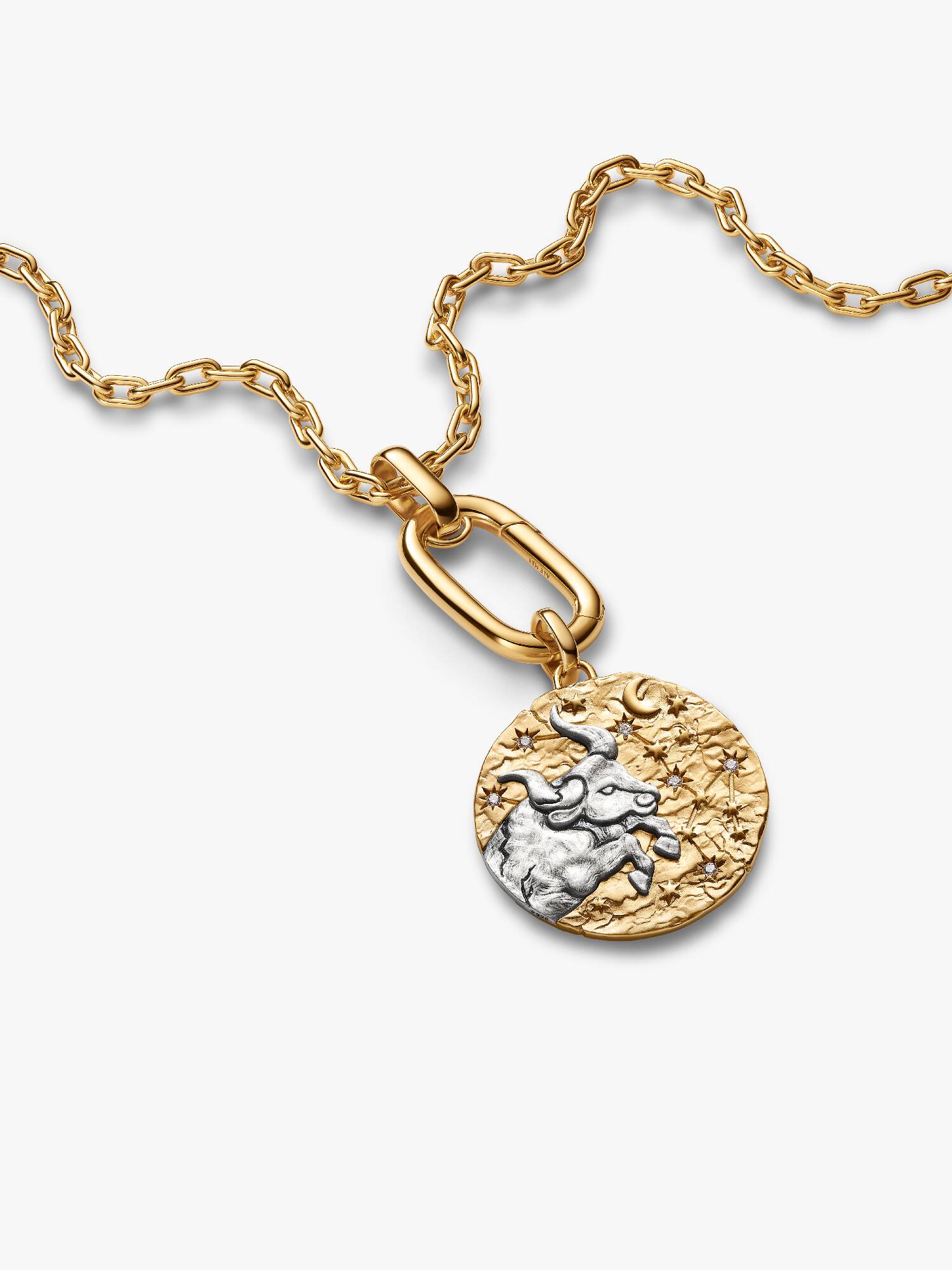 Colar com Pingente Talismã Oversized de Touro