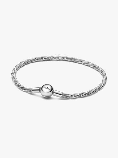 Pulseira Corrente Snake Torcida com Fecho Esférico