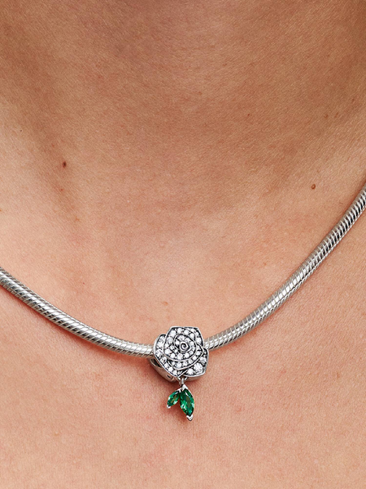 Charm Rosa Brilhante em Flor