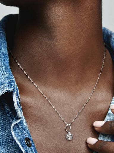 Charm Pendente Esfera Brilhante, em Pavé