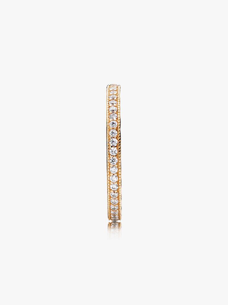 Ring in 14k with clear cubic zirconia