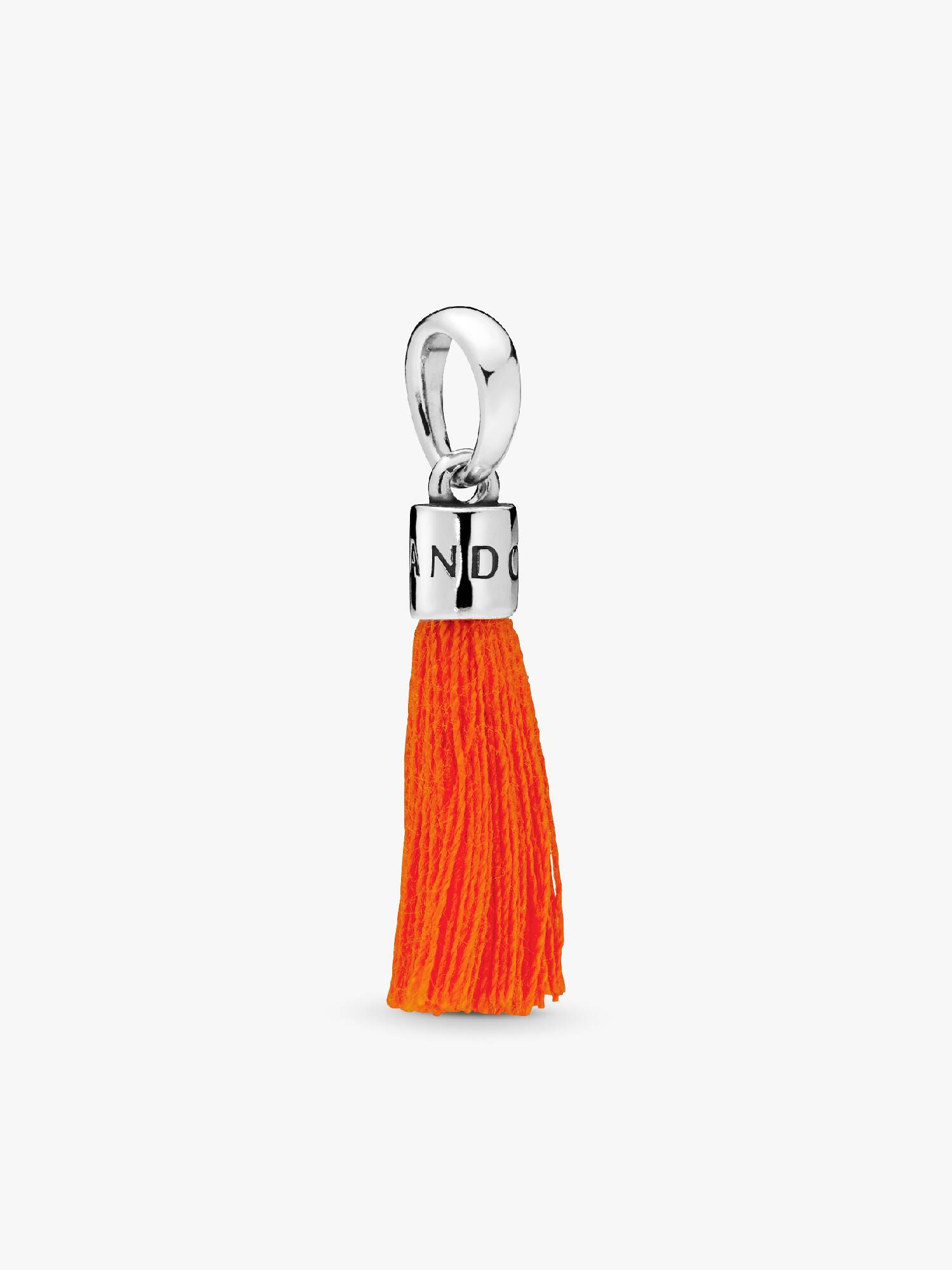 Laranja Tecido Tassel Charm Pendente