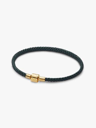Pulseira de Cordão Verde Cintilante