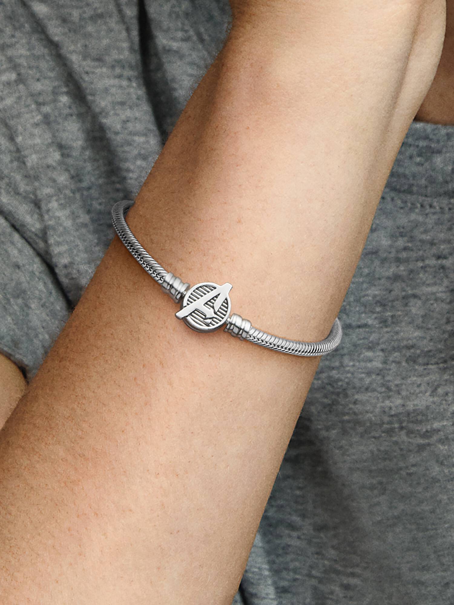 Pulseira Corrente Snake com Fecho dos Vingadores