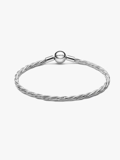 Pulseira Corrente Snake Torcida com Fecho Esférico