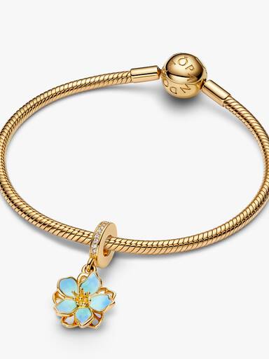 Charm Pendente Flor de Cerejeira Azul