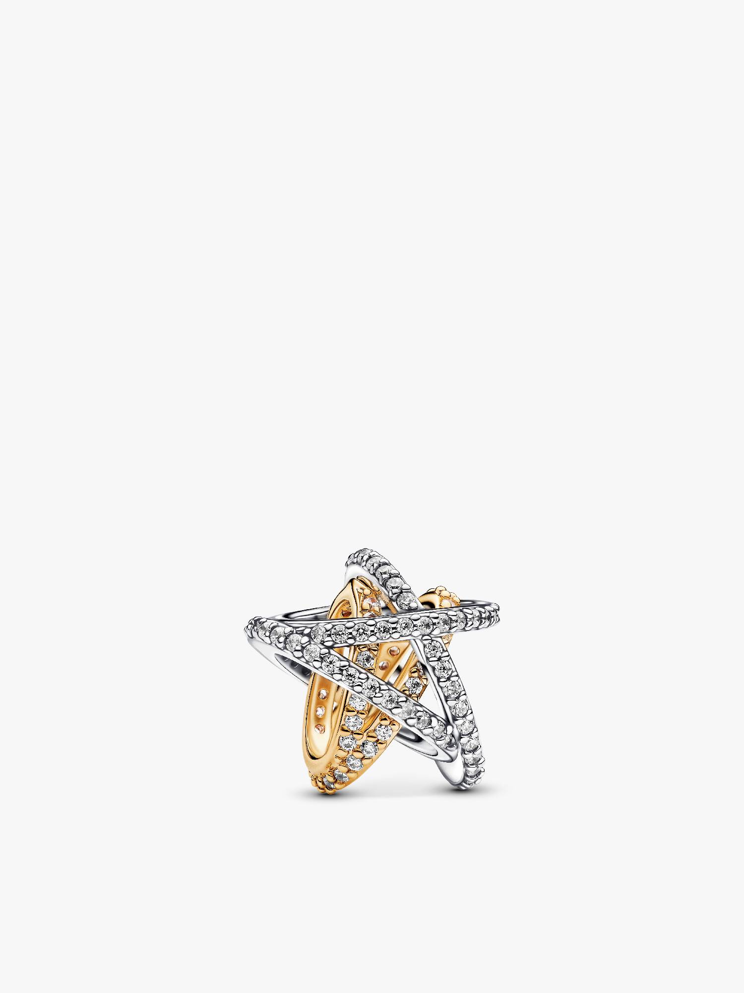 Charm Estrela Cruzada Brilhante