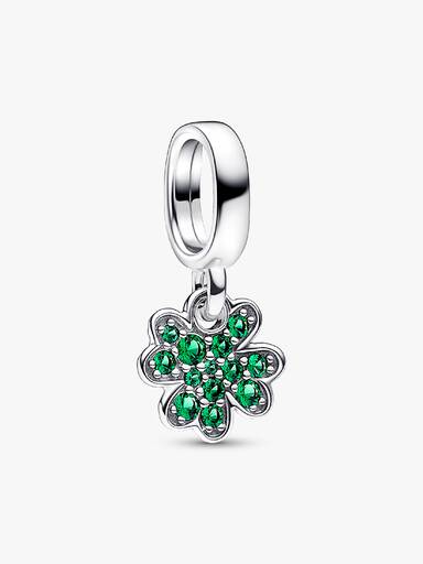 Charm pendente de trevo de quatro folhas