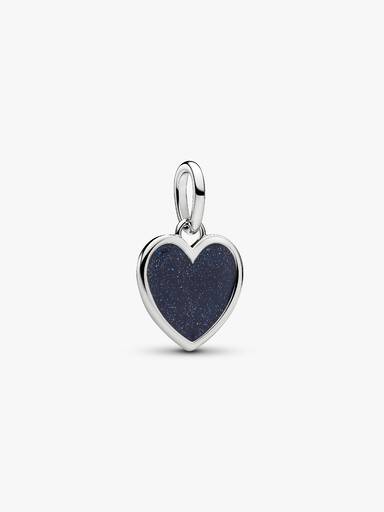 Charm Pendente Gravável de Coração Azul