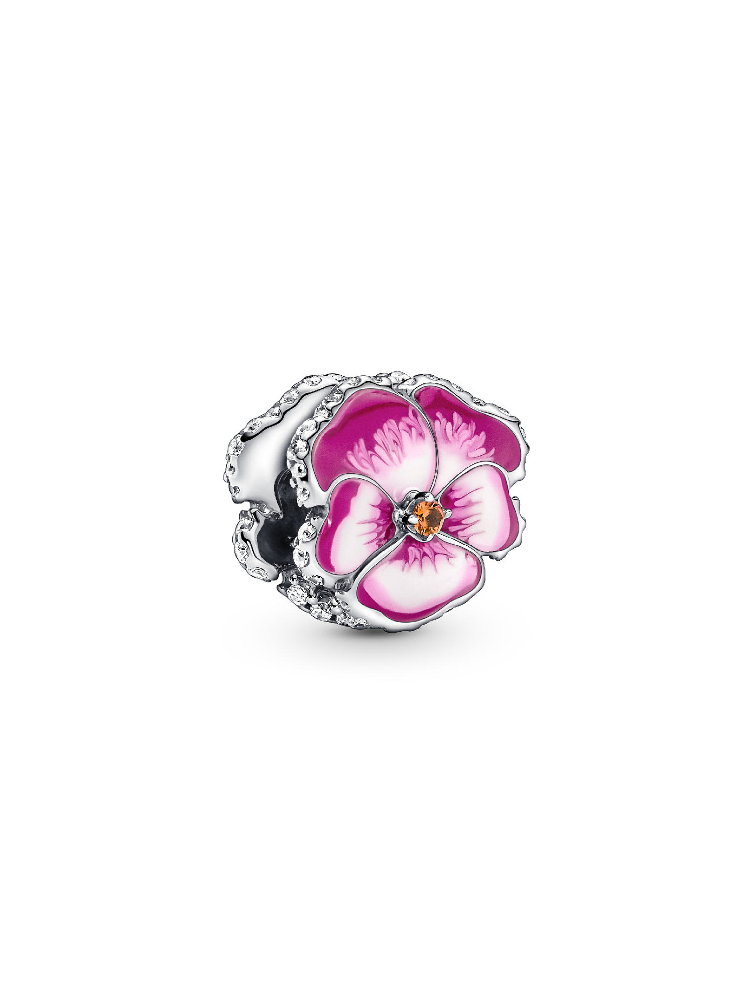 Charm Flor Amor-perfeito Rosa