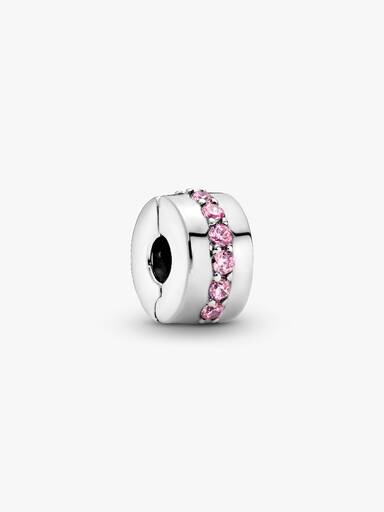 Charm Separador Fileira Rosa Brilhante