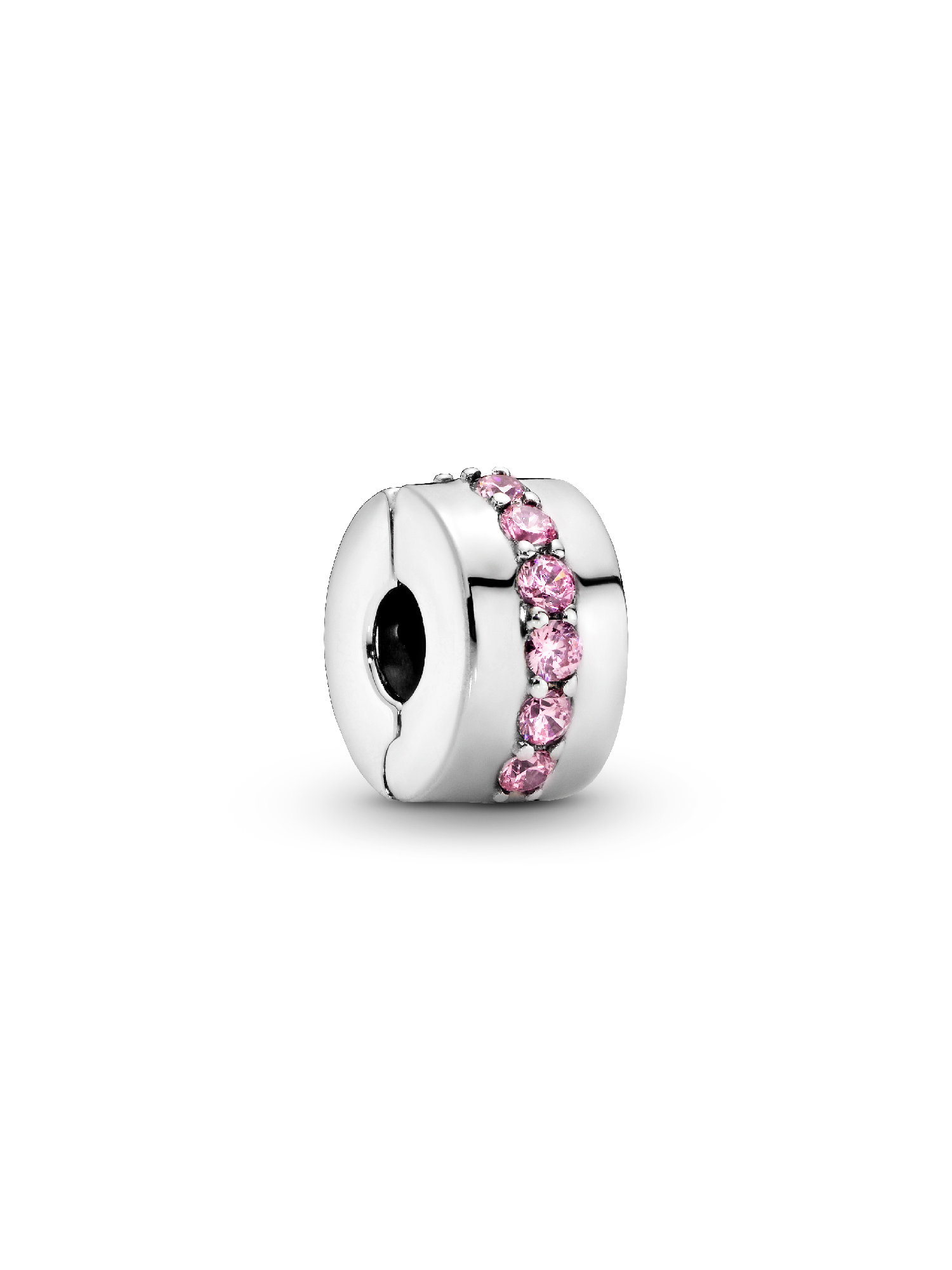 Charm Separador Fileira Rosa Brilhante